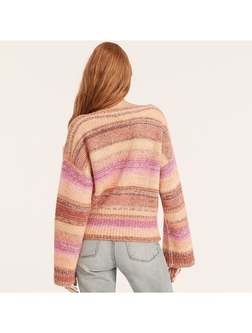 J.Crew Wide-sleeve alpaca-blend sweater in ombré stripe