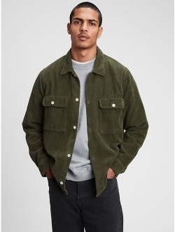 Corduroy Textured Relaxed Fit Shirt Jacket
