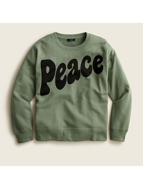 J.Crew University terry "Peace" sweatshirt