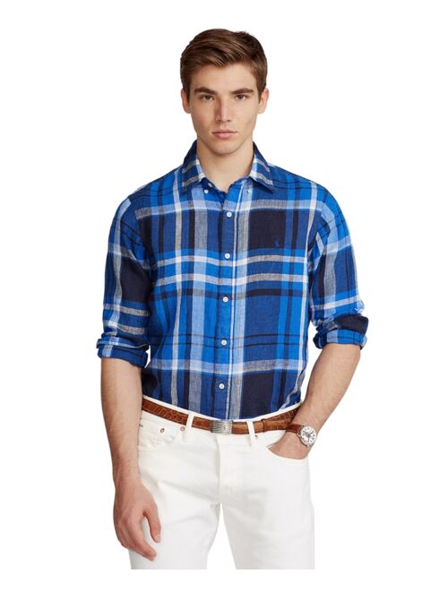 Polo Ralph Lauren Men's Classic-Fit Plaid Linen Shirt