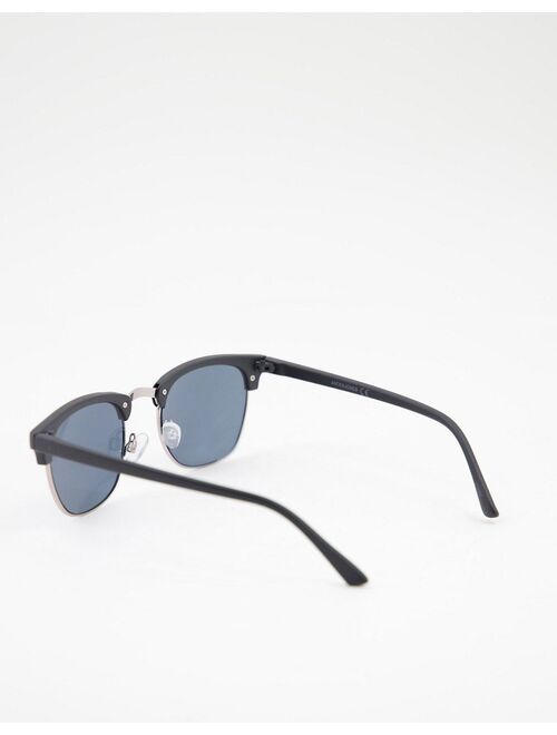 Jack & Jones retro sunglasses in black
