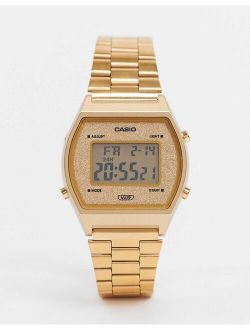 digital bracelet watch in gold