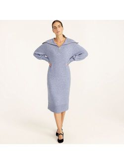Half-zip sweater-dress in supersoft yarn