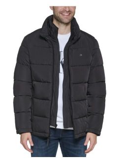 Men's Classic Puffer With Set In Bib Detail, Created for Macy's