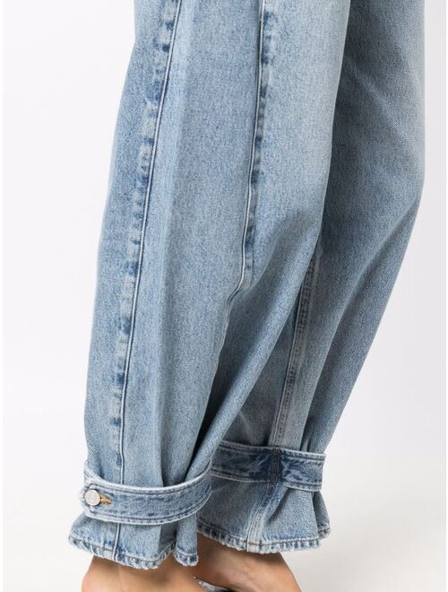 AGOLDE ankle-strap tapered jeans