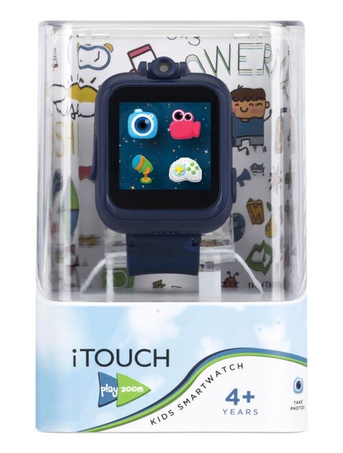 iTouch Kids PlayZoom Blue Camouflage Strap Touchscreen Smart Watch 42x52mm