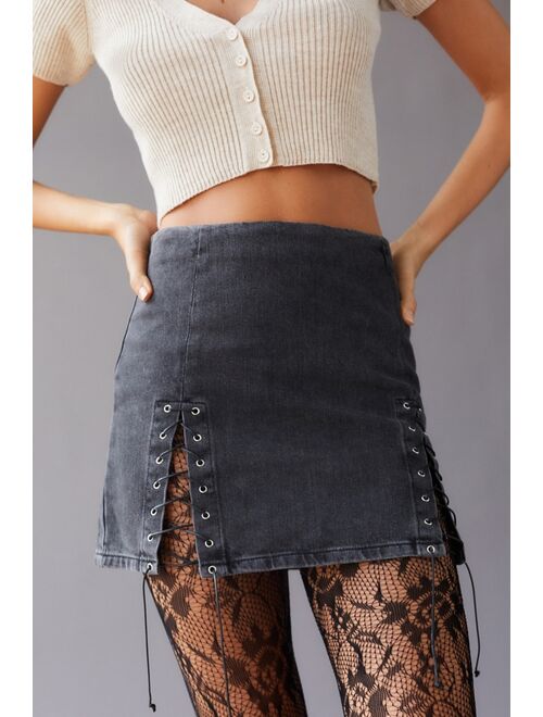 Urban outfitters UO Rebecca Lace- Up Denim Skirt