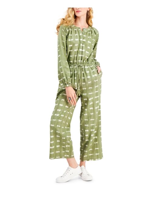 Style & Co Textured Long Sleeves Jumpsuit