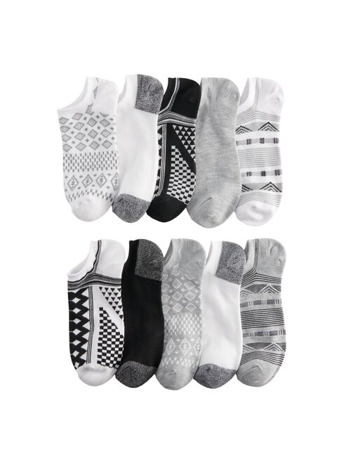 Women's Sonoma Goods For Life® 10-Pack Geometric No-Show Socks