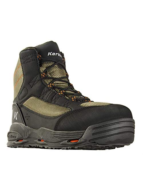 Korkers Greenback Wading Boots - Packed with the Essentials - Includes Interchangeable Felt and Kling-On Soles