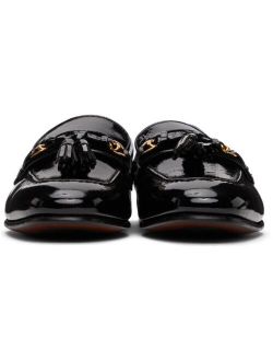 TOM FORD Black Patent Sean Tassel Loafers For Women