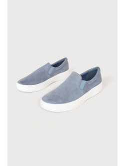 Dylann Mauve Suede Slip-On Flatform Sneakers