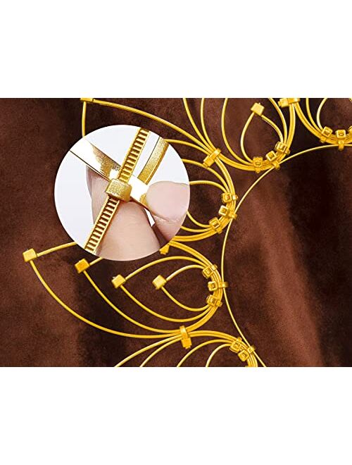 Fantherin Mary Halo Crown Headband Goddess Zip Tie Spiked Halo Crown Halloween Costume Headpiece Headdress for Cosplay Party (Gold)