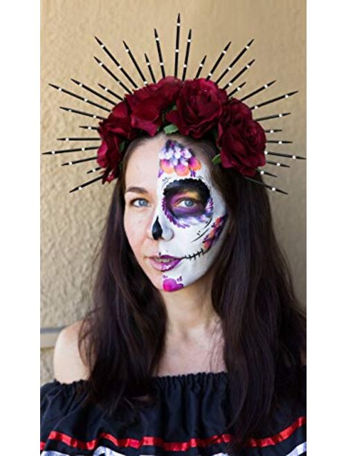 Goddess Halo Crown Sunburst Spiked Headband Women's Halloween Wedding Photoshoot Accessories