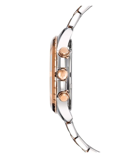 Bulova Women's Chronograph Diamond-Accent Two-Tone Stainless Steel Bracelet Watch 36mm