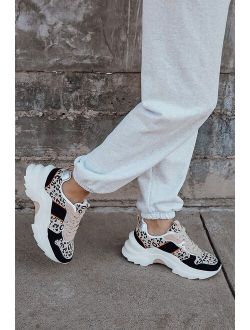 Mabelle Leopard Multi Chunky Sneakers