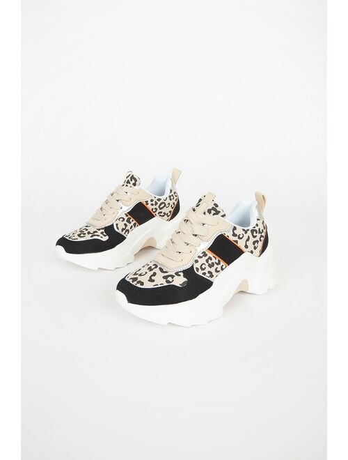 Mabelle Leopard Multi Chunky Sneakers