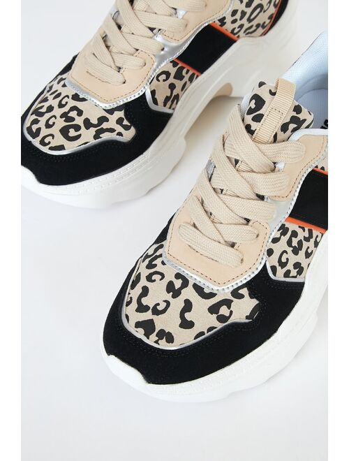 Mabelle Leopard Multi Chunky Sneakers