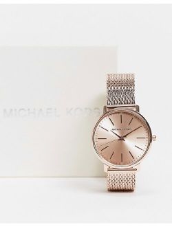 MK4340 Pyper mesh watch in rose gold