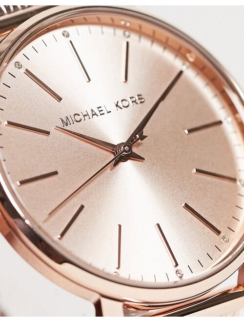 Michael Kors MK4340 Pyper mesh watch in rose gold