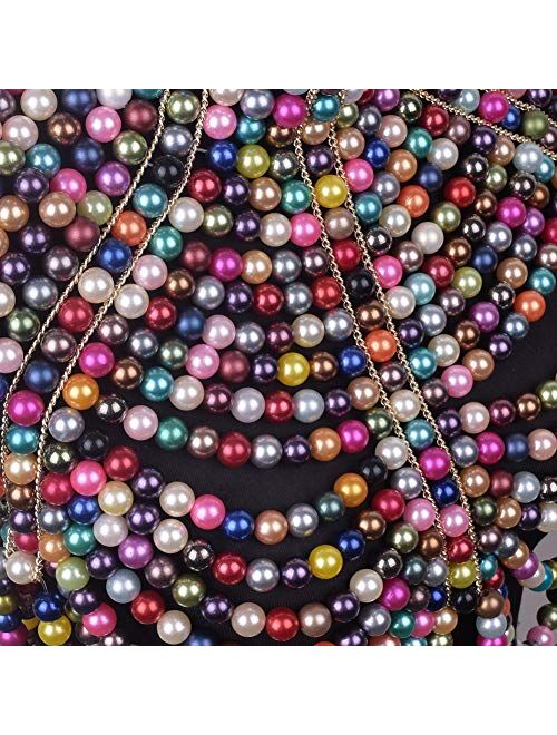 Buy CCbodily Pearl Body Chain Bra - Fashion Shoulder Necklaces Bra Chain  Body Jewelry online
