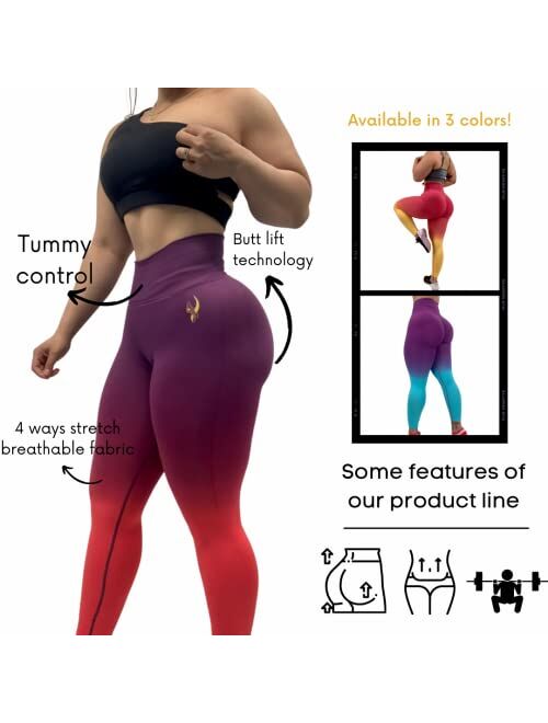 Wicked Hard Women Seamless High Waisted Tummy Control Scrunch Butt Lifting Legging