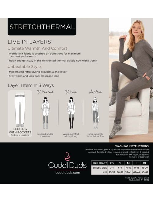 Cuddl Duds Stretch Thermal Leggings