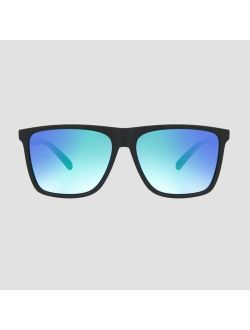 Men's Square Sunglasses with Mirrored Lenses - Original Use™ Green
