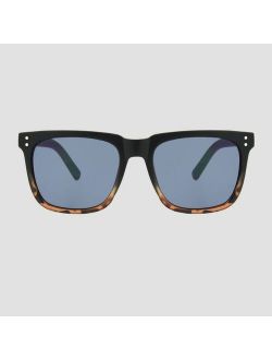 Men's Square Tortoise Shell Print Sunglasses - Original Use™ Black