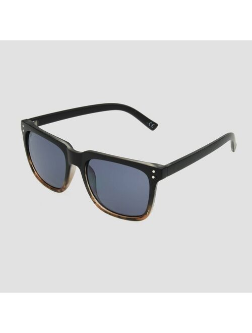 Men's Square Tortoise Shell Print Sunglasses - Original Use™ Black