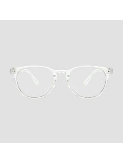 Men's Crystal Clear Blue Light Filtering Square Glasses - Original Use Clear