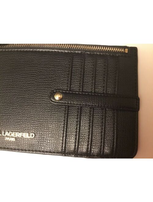 New with tags Women's Karl Lagerfeld Paris Slim Credit Card Holder/Wallet, Black