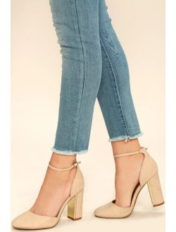 Laura Black Velvet Ankle Strap Heels