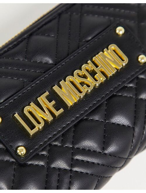 Love Moschino large quilted purse in black