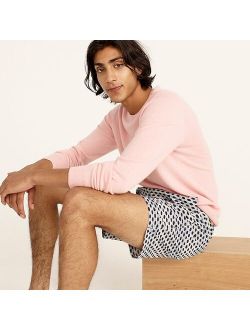 6" stretch swim trunk in print