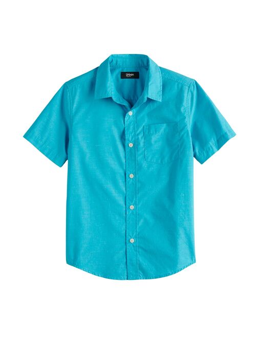 Boys 8-20 & Husky Urban Pipeline™ Short Sleeve Solid Button Down Shirt