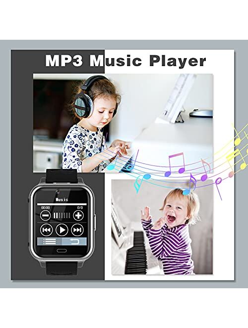 Kids Smart Watch Girls Boys - Smart Watch for Kids Watches Ages 4-12 Years with 17 Learning Games Dual Camera Music Video Player Alarm Clock Calculator Calendar Flashligh