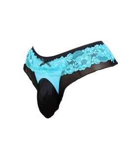 SISSY pouch panties men's lace thong G-string bikini briefs hipster hot underwear sexy for men VC