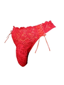 mens lace underwear briefs sissy pouch panties for men pink