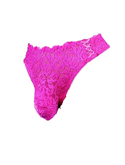 aishani mens lace underwear briefs sissy pouch panties for men pink