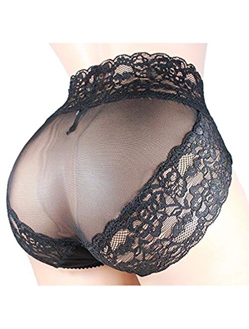 Aishani Sissy Pouch Panties Men's lace Thong G-String Bikini Briefs Hipster hot Underwear Sexy for Men