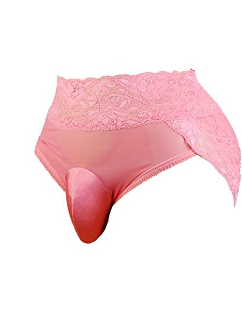 Aishani Sissy Pouch Panties Men's lace Thong G-String Bikini Briefs Hipster hot Underwear Sexy for Men