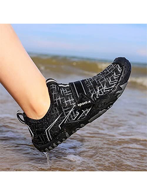 GSLMOLN Boys & Girls Water Shoes Beach Slip on Quick Drying Aqua Sneakers(Toddler/Little Kid/Big Kid)