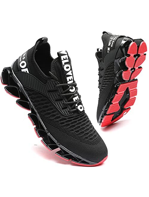 Men's Running Shoes Blade Tennis Walking Fashion Sneakers Breathable Non Slip Gym Sports Work Trainers