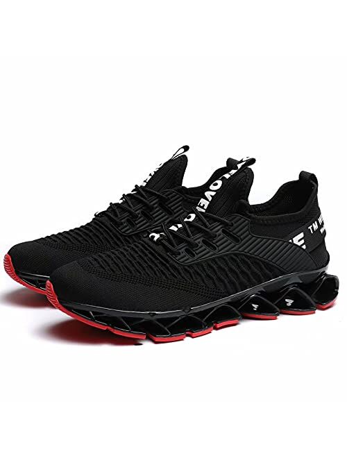 Men's Running Shoes Blade Tennis Walking Fashion Sneakers Breathable Non Slip Gym Sports Work Trainers