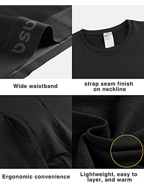 LAPASA Men’s Thermal Underwear Set, Soft Fleece Lined Long Johns Light/Mid/Heavy Weight Top & Bottom