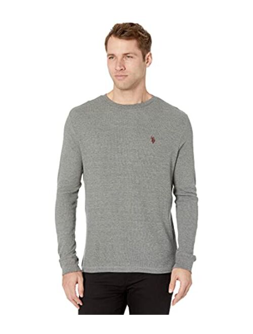 Buy U.S. Polo Assn. Men's Long Sleeve Crew Neck Solid Thermal Shirt ...