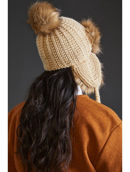 Anthropologie Faux Fur-Lined Trapper Hat