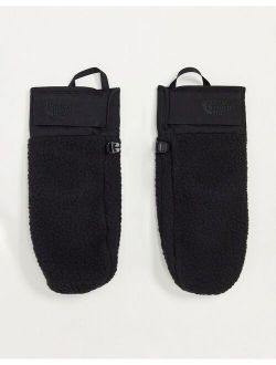 Sherpa mittens in black