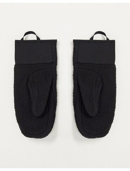 The North Face Sherpa mittens in black